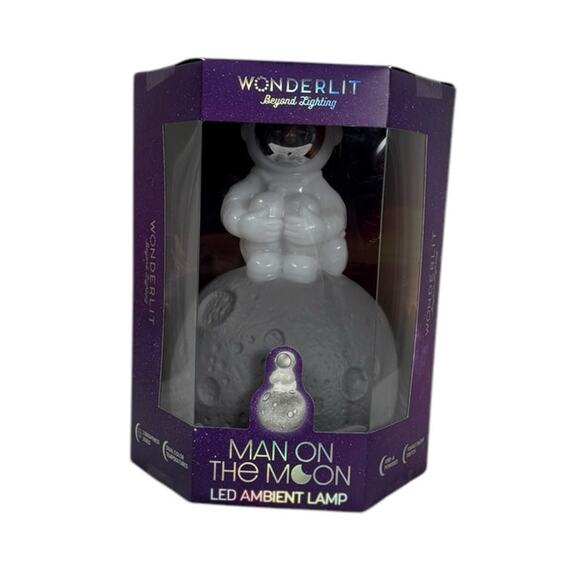 NIB Wonderlit Man on the moon LED Ambient Lamp - Picture 1 of 6